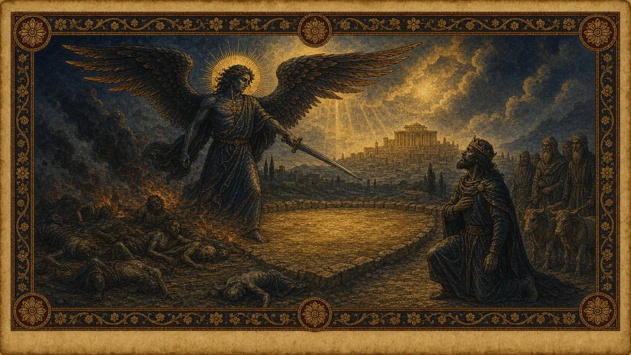 Illustration for The plague stayed at the threshing floor — The destroying angel