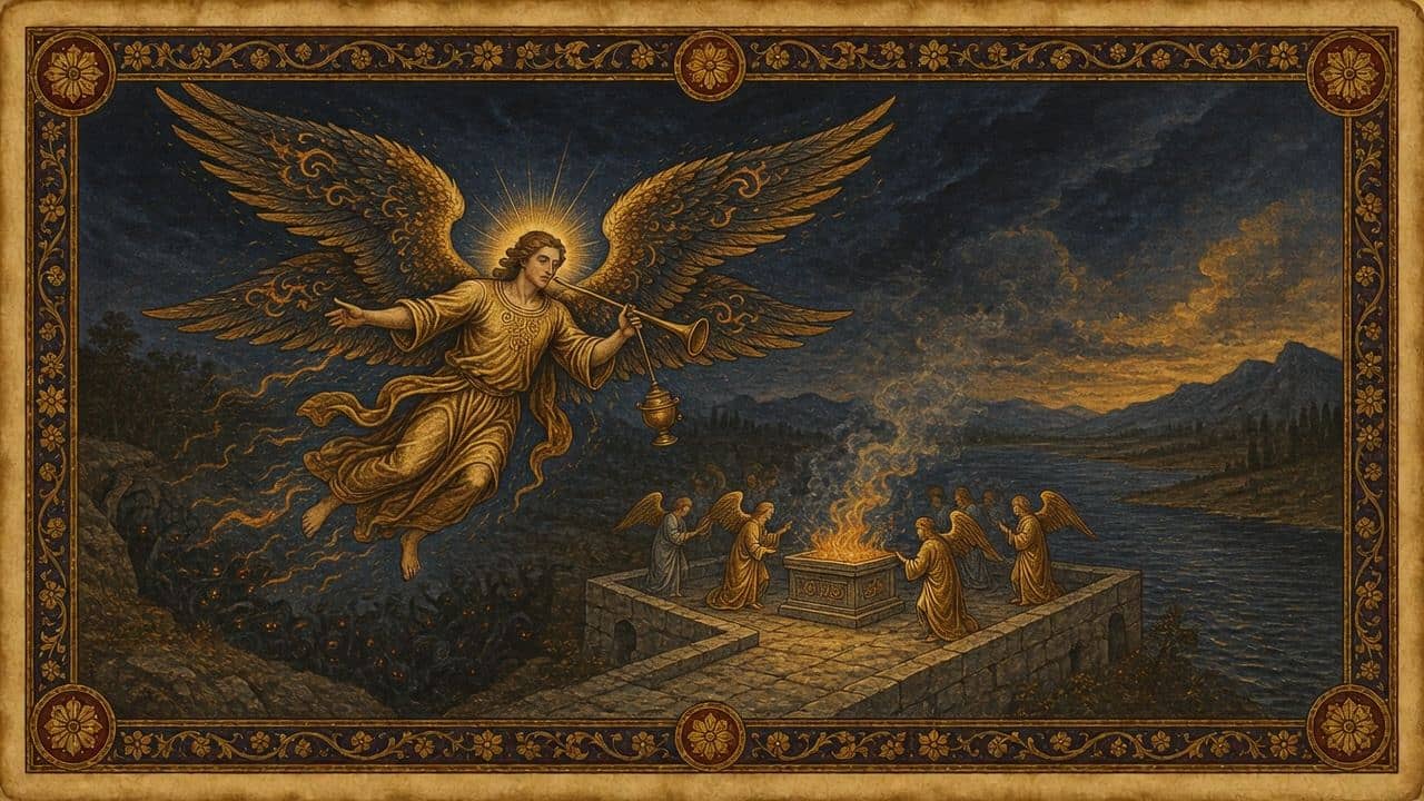 Illustration for Gabriel in swift flight — Gabriel