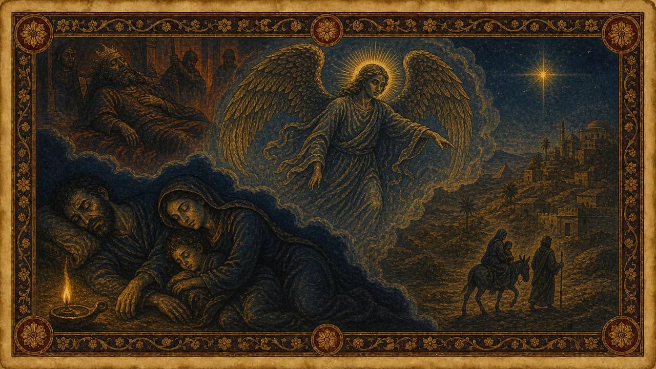 Illustration for Called home from Egypt — An angel of the Lord, in a dream