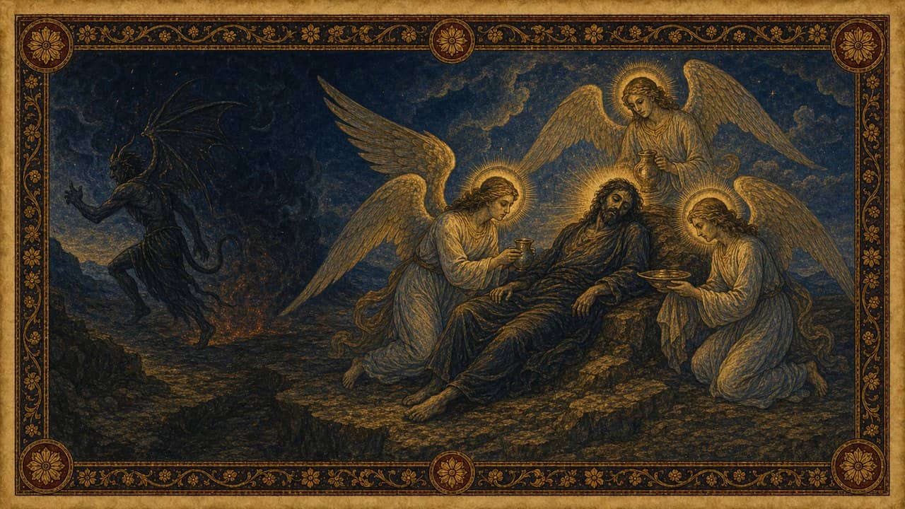 Illustration for Served after the temptation — Angels
