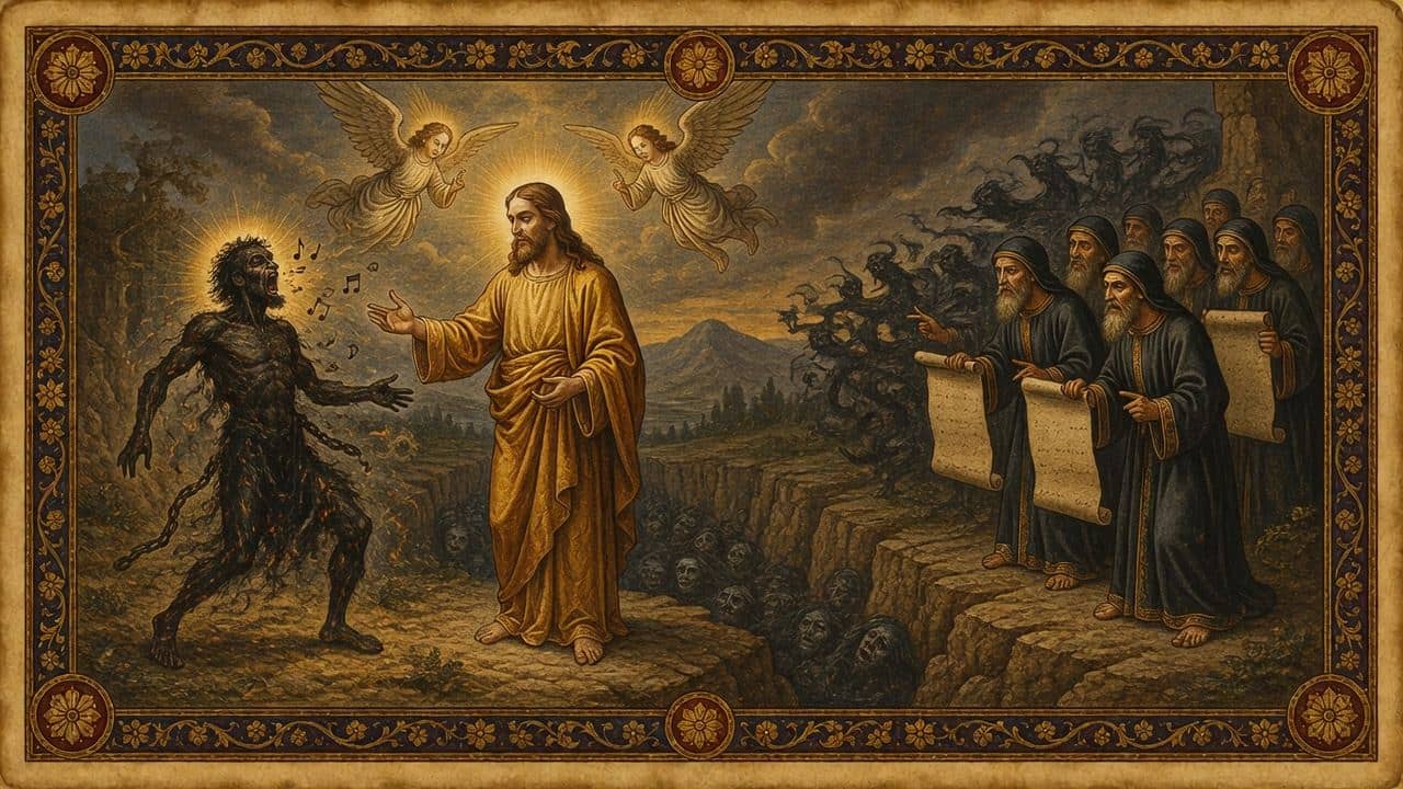 Illustration for The mute man — Capernaum ("his own city", MAT 9:1)