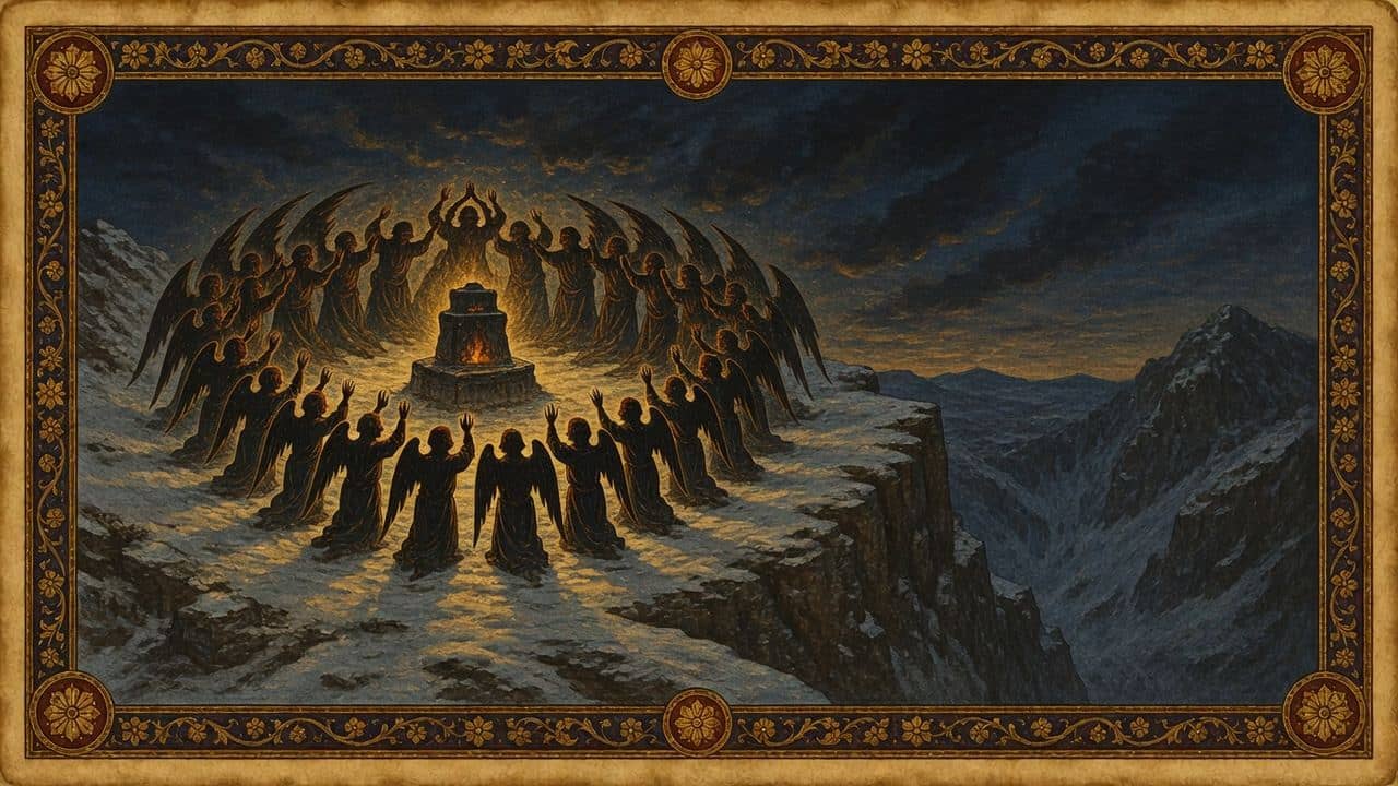 Illustration for The oath on Mount Hermon — Angels & Demons, the fall