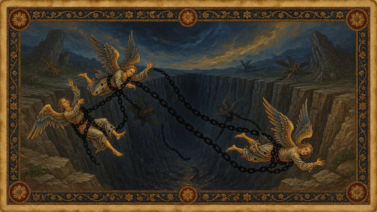 Illustration for The angels who did not keep their first estate — Angels & Demons, the fall