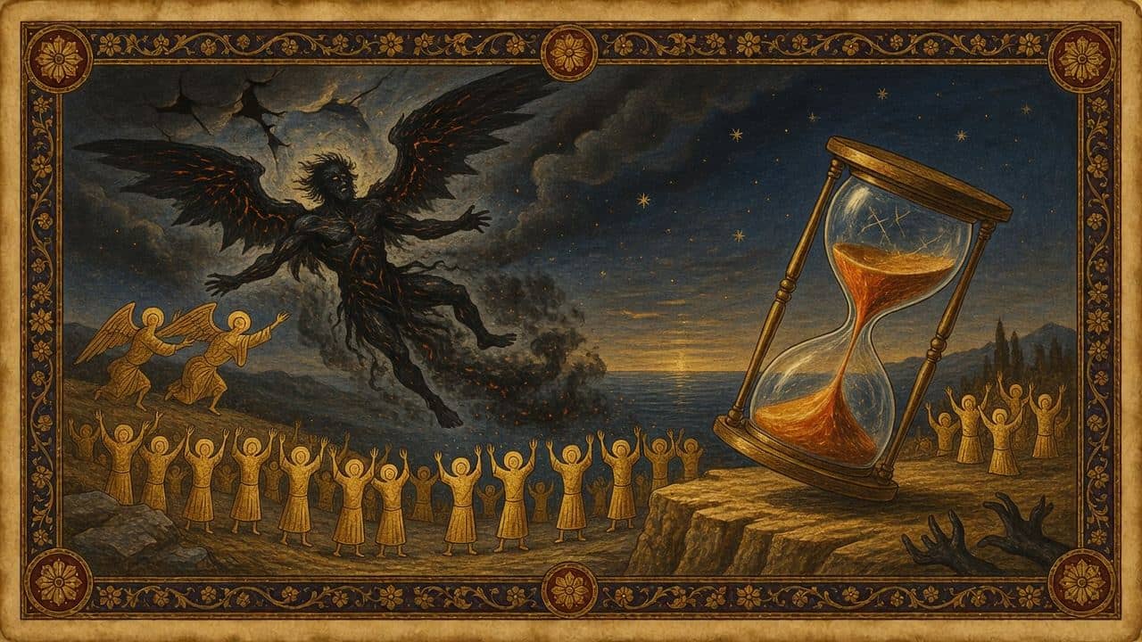 Illustration for The accuser thrown down — Angels & Demons, the fall