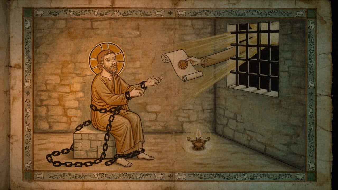 Illustration for Paul receives the letter — Third Epistle to the Corinthians