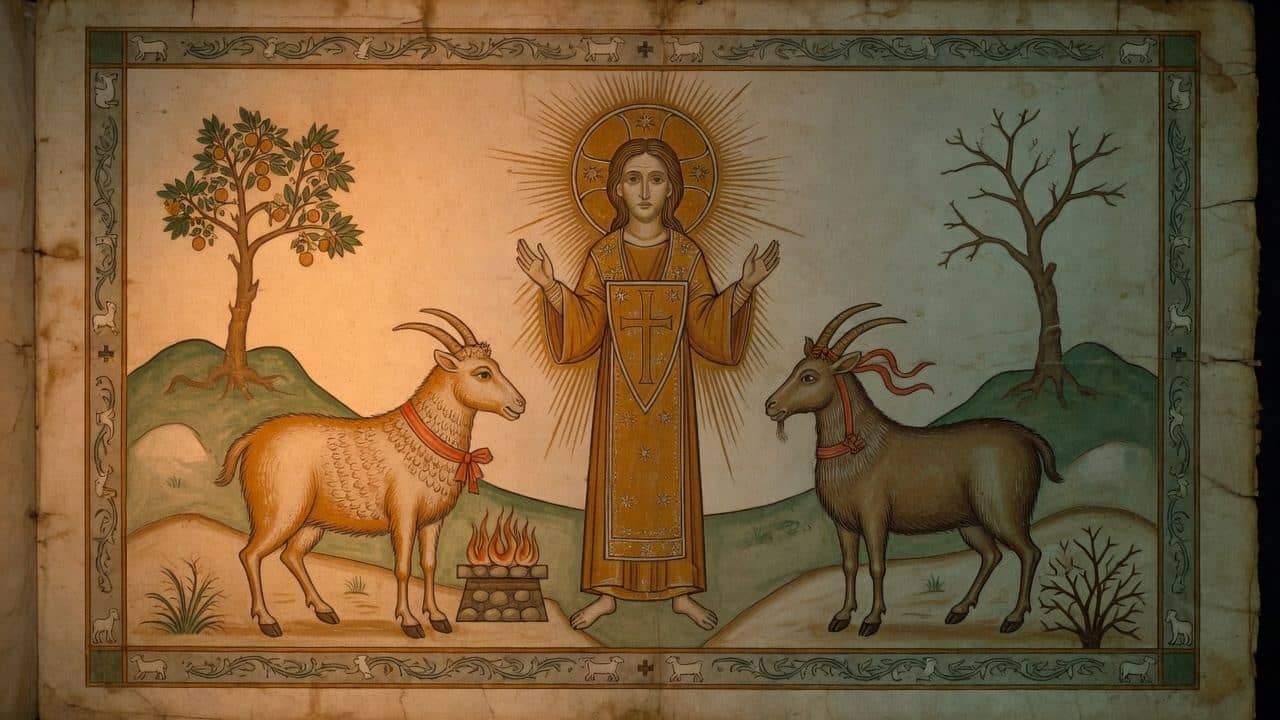 Illustration for Chapter VII.—Fasting, and the goat sent away, were types of Christ. — The Epistle of Barnabas