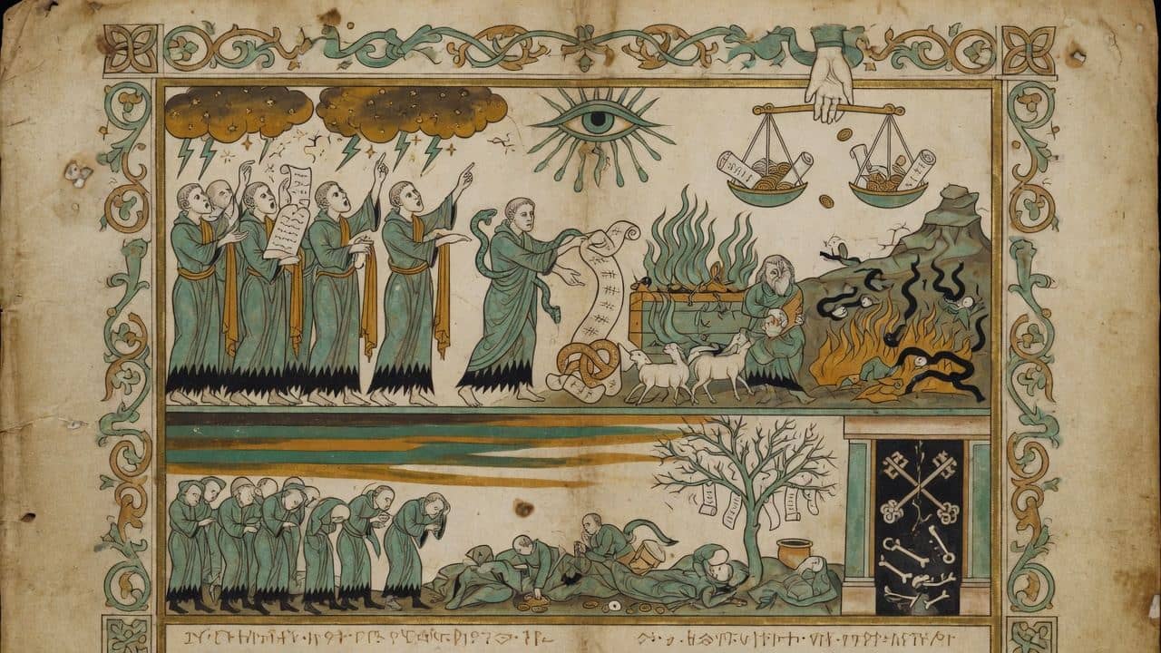 Illustration for Chapter 100 — C. The Sinners destroy each other: Judgement of the Fallen Angels: the Safety of the Righteous: further Woes for the Sinners — The Book of Enoch (1 Enoch)