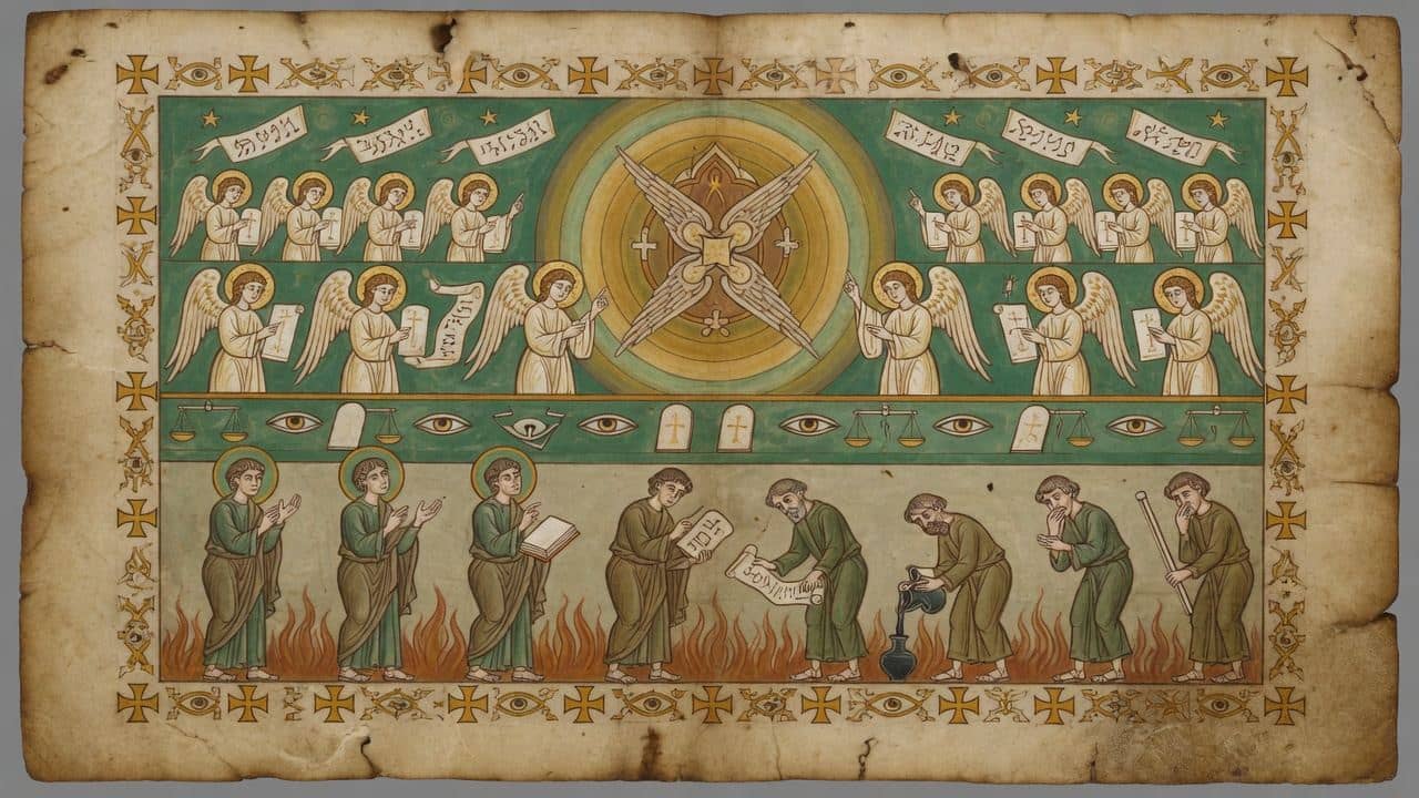 Illustration for Chapter 104 — CIV. Assurances given to the Righteous: Admonitions to Sinners and the Falsifiers of the Words of Uprightness — The Book of Enoch (1 Enoch)