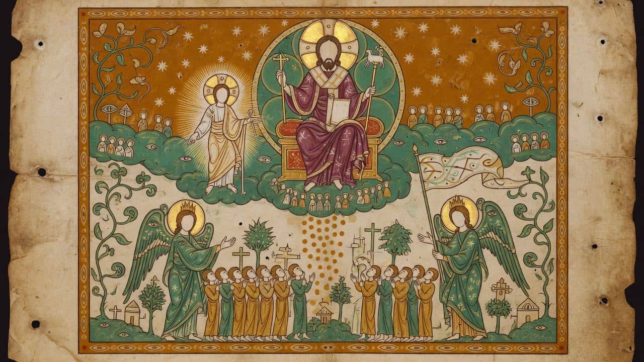 Illustration for Chapter 105 — CV. God and the Messiah to dwell with Man — The Book of Enoch (1 Enoch)