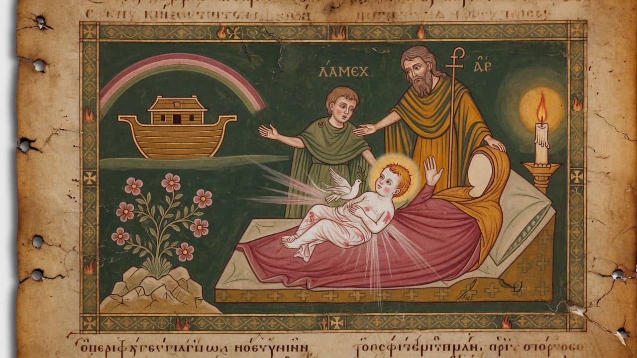 Illustration for Chapter 106 — Fragment of the Book of Noah — The Book of Enoch (1 Enoch)