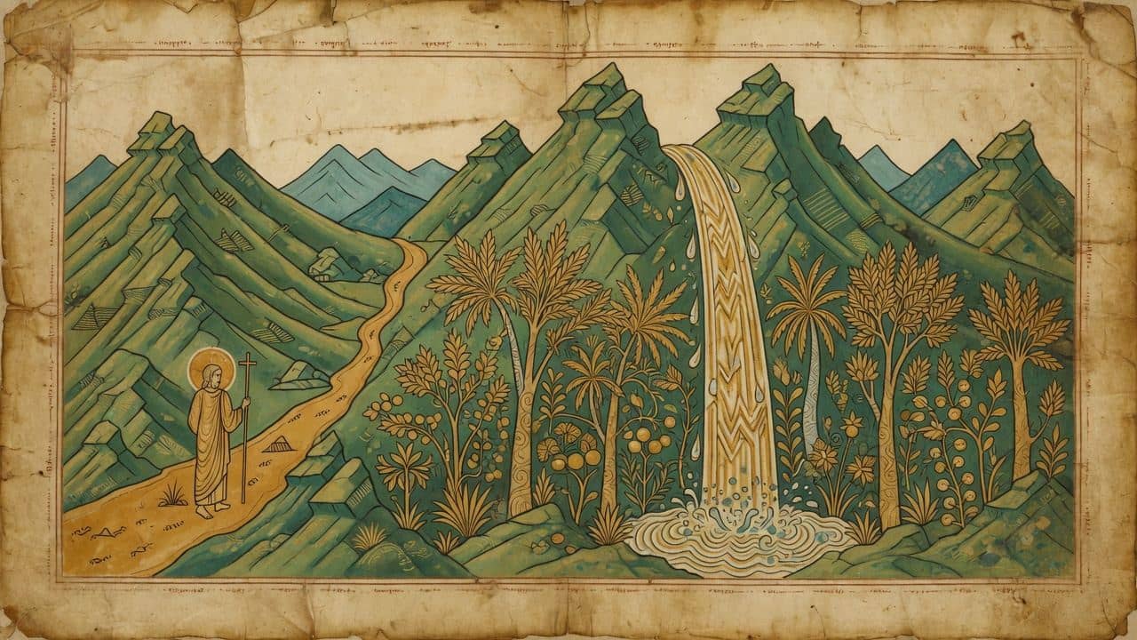Illustration for Chapter 28 — XXVIII-XXXIII. Further Journey to the East — The Book of Enoch (1 Enoch)