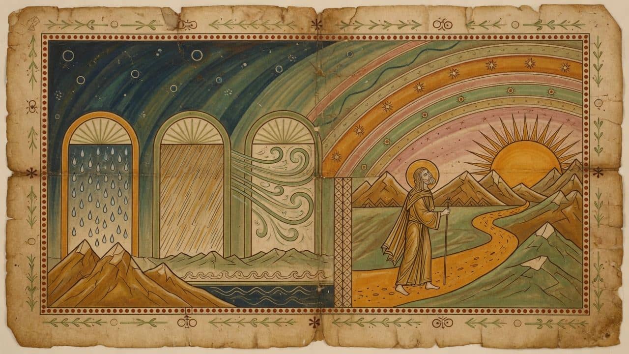 Illustration for Chapter 36 — XXXVI. The Journey to the South — The Book of Enoch (1 Enoch)