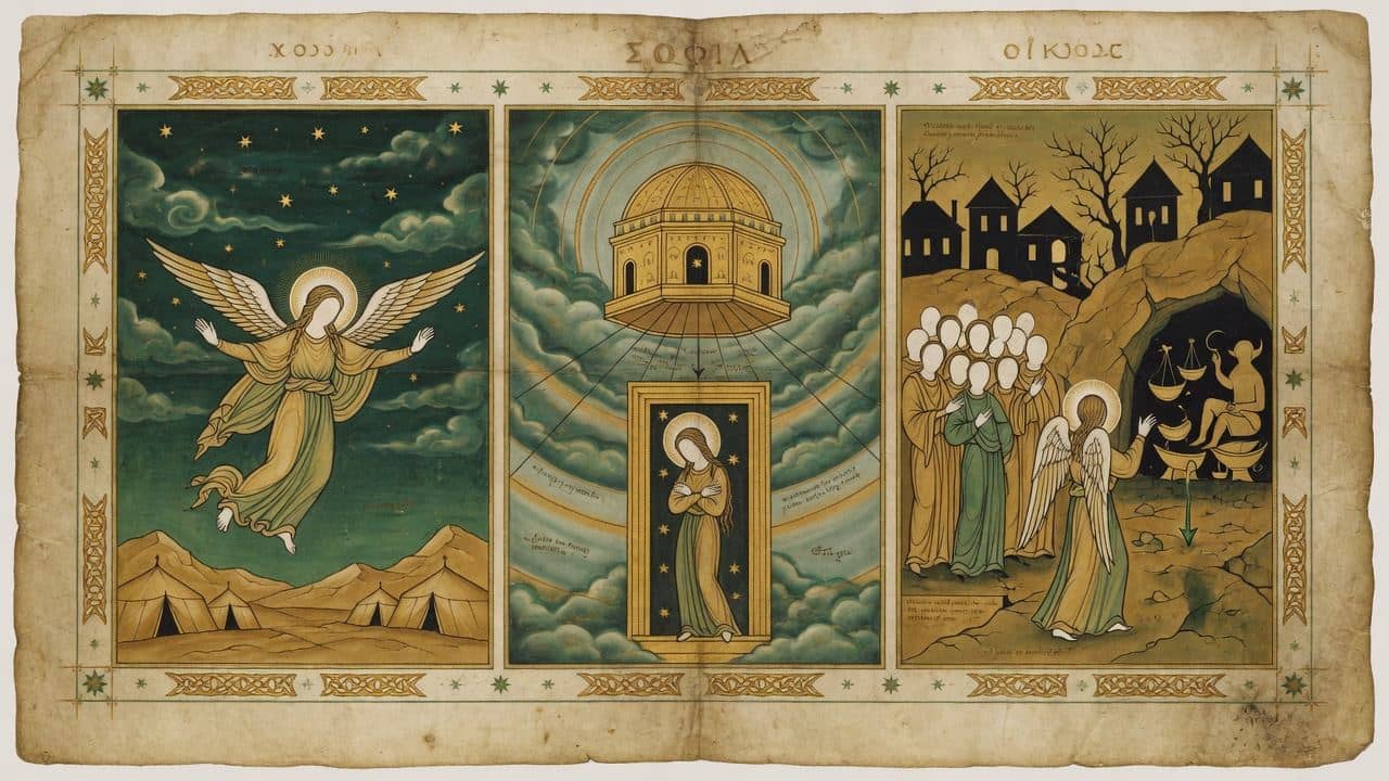 Illustration for Chapter 42 — XLII. The Dwelling-places of Wisdom and of Unrighteousness — The Book of Enoch (1 Enoch)