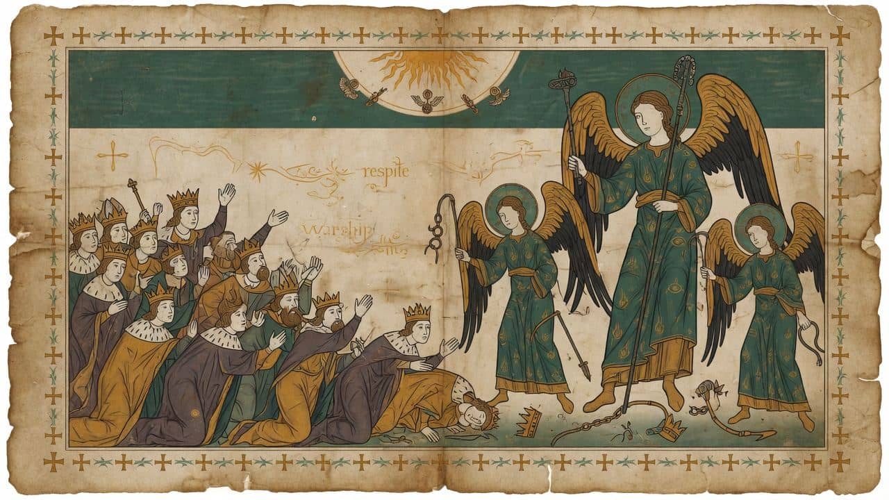 Illustration for Chapter 63 — LXIII. The unavailing Repentance of the Kings and the Mighty — The Book of Enoch (1 Enoch)