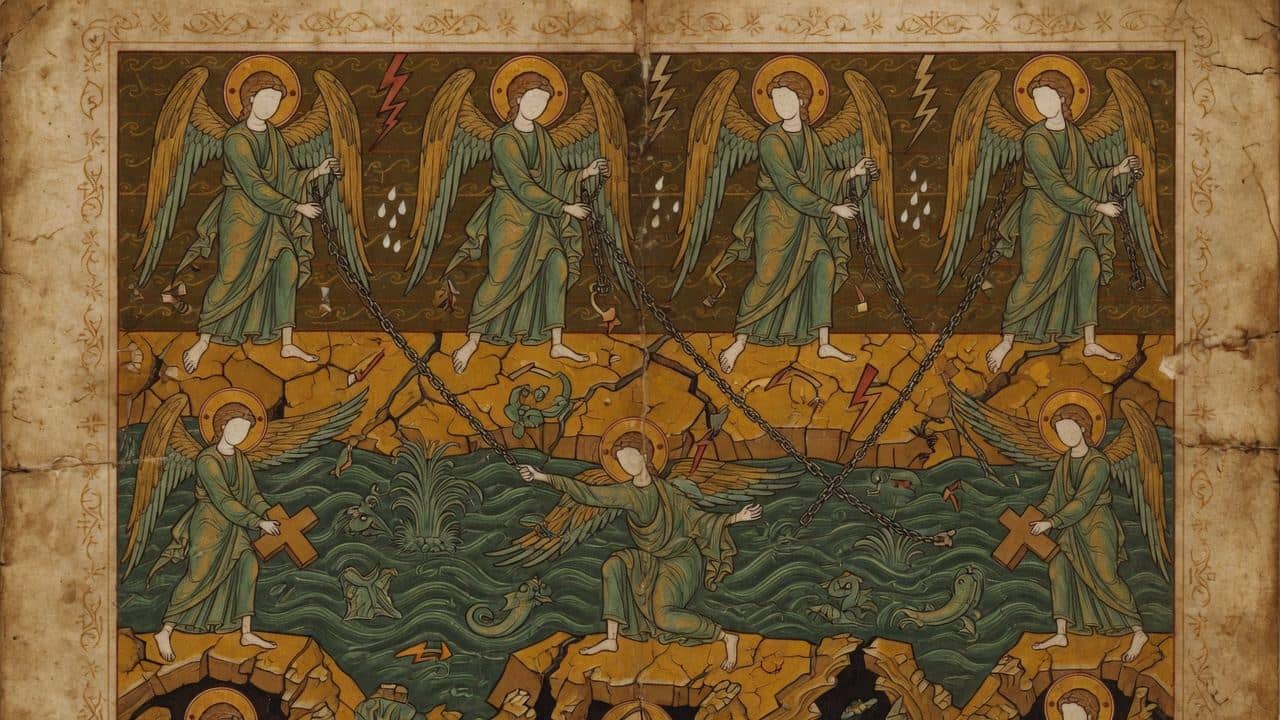 Illustration for Chapter 66 — LXVI. The Angels of the Waters bidden to hold them in Check — The Book of Enoch (1 Enoch)