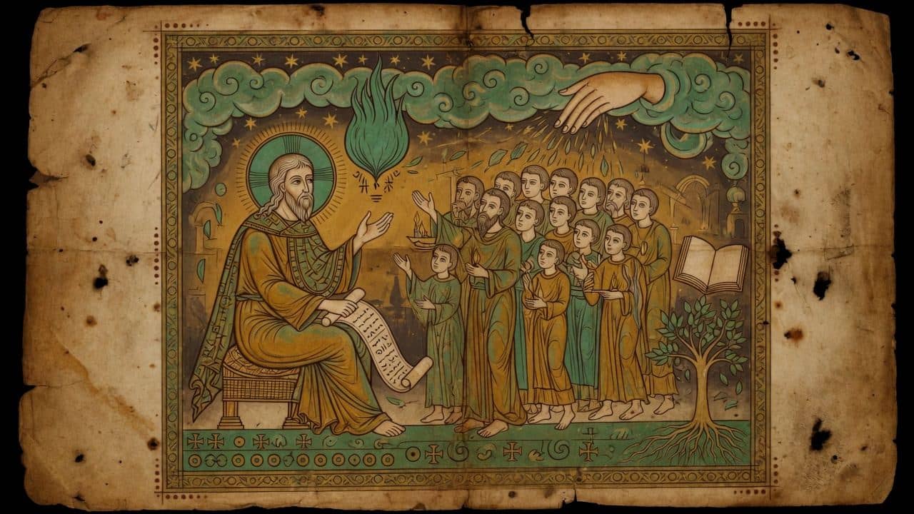 Illustration for Chapter 91 — XCII. 1-10, 18-19. Enoch's Admonition to his Children — The Book of Enoch (1 Enoch)