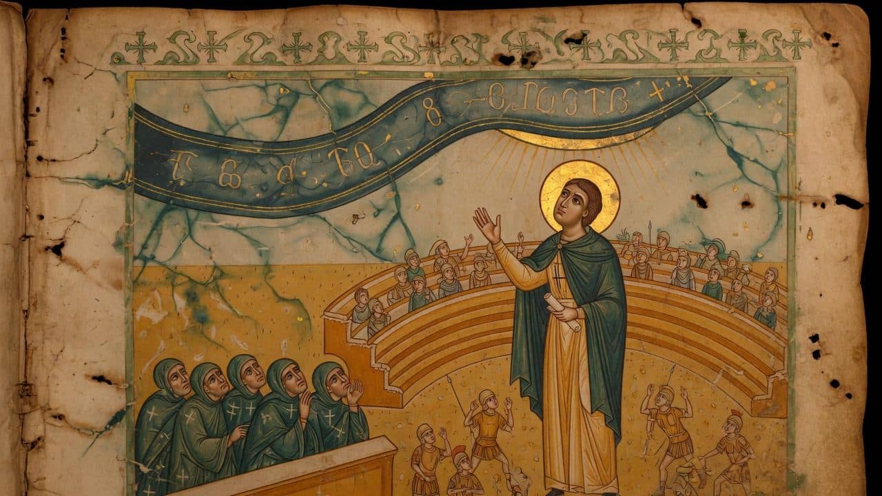 Illustration for Chapter IX.—Polycarp refuses to revile Christ. — The Martyrdom of Polycarp