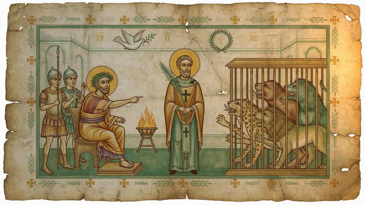 Illustration for Chapter X.—Polycarp confesses himself a Christian. — The Martyrdom of Polycarp