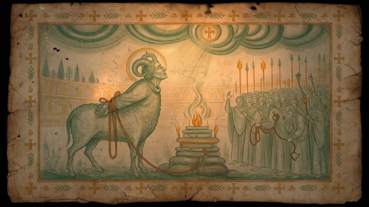 Illustration for Chapter XIII.—The funeral pile is erected. — The Martyrdom of Polycarp
