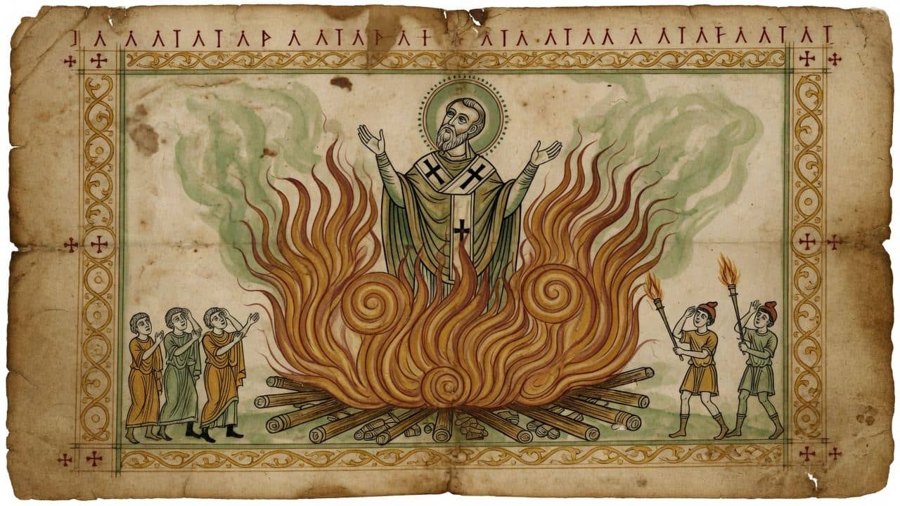 Illustration for Chapter XIV.—The prayer of Polycarp. — The Martyrdom of Polycarp