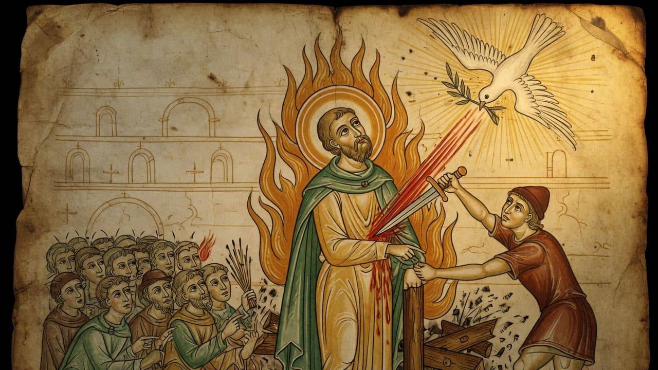 Illustration for Chapter XV.—Polycarp is not injured by the fire. — The Martyrdom of Polycarp