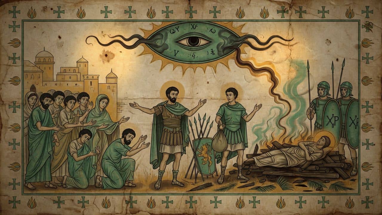 Illustration for Chapter XVII.—The Christians are refused Polycarp’s body. — The Martyrdom of Polycarp