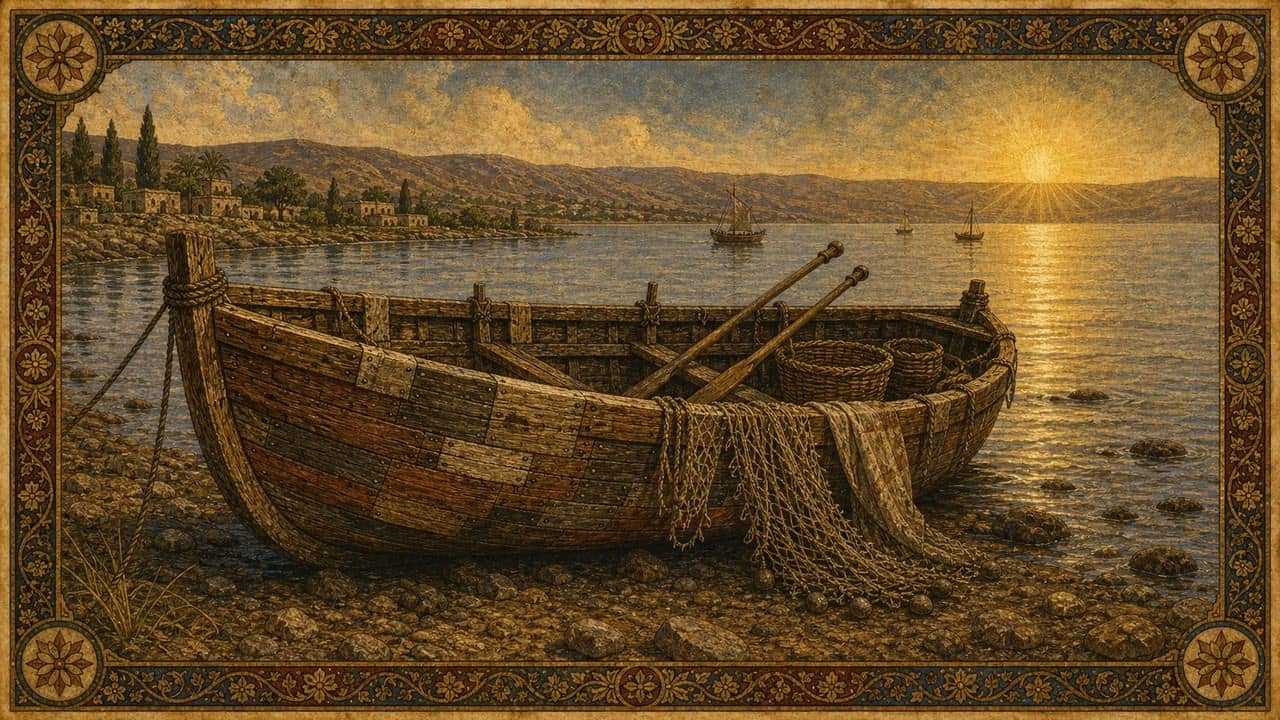 Reconstruction plate for The Galilee Boat