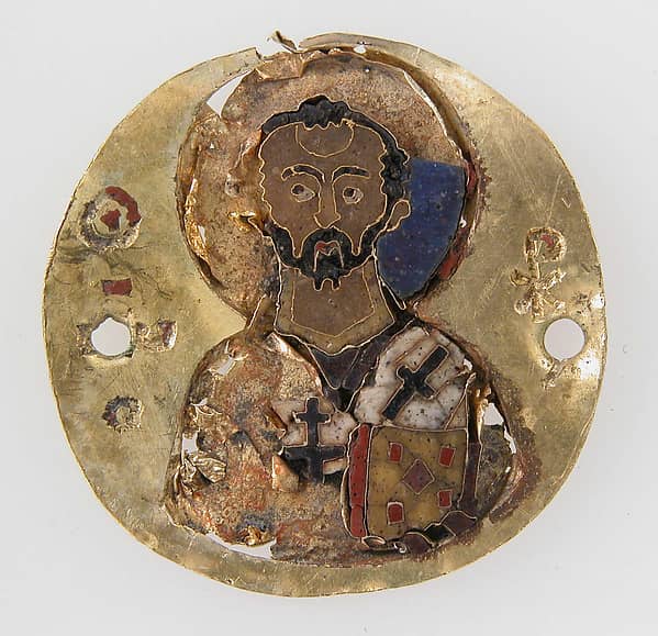 Medallion of St. John Chrysostom, 10th–11th century — Cloisonné enamel, gold, The Metropolitan Museum of Art