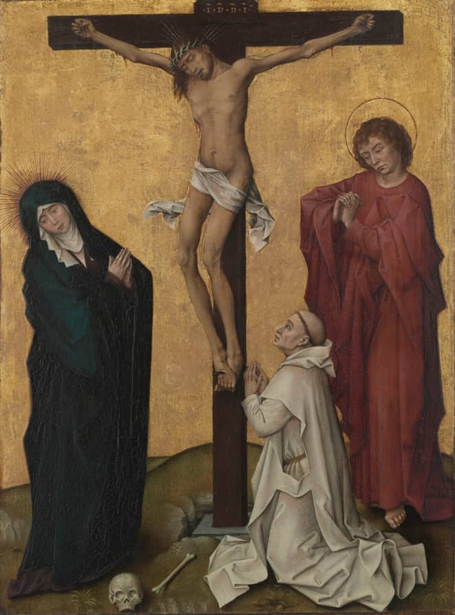The Crucifixion with a Carthusian Monk — Netherlandish, 1460