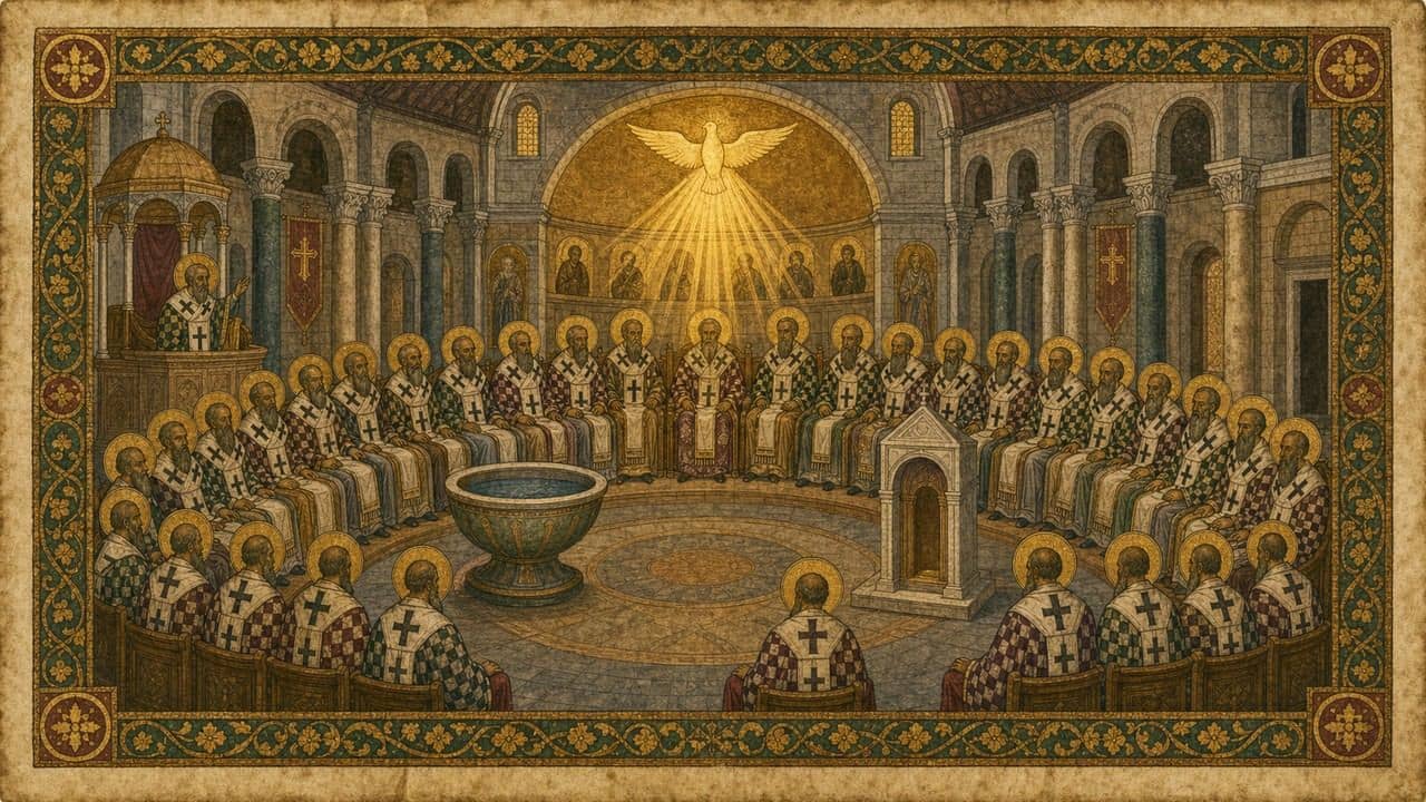 Illustration for First Council of Constantinople — Constantinople (Church of Hagia Irene)